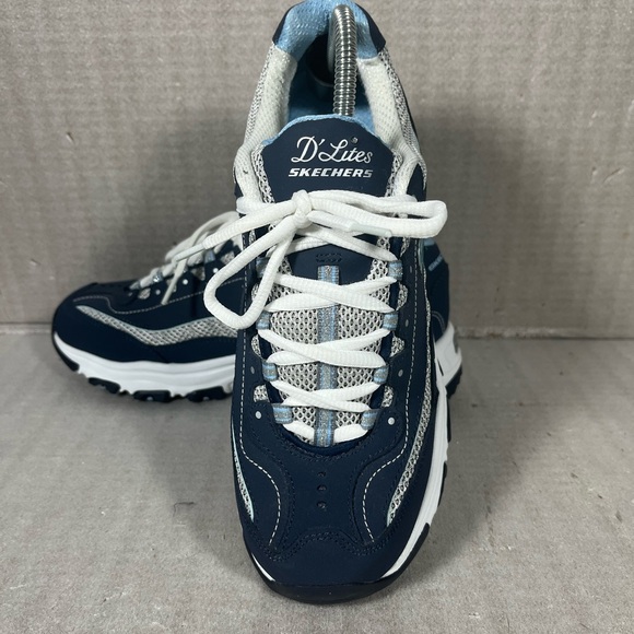 Skechers D'Lites Navy Lifesaver Wide Fit Air Cooled Memory Foam #11860EW SZ 9 - Picture 3 of 9